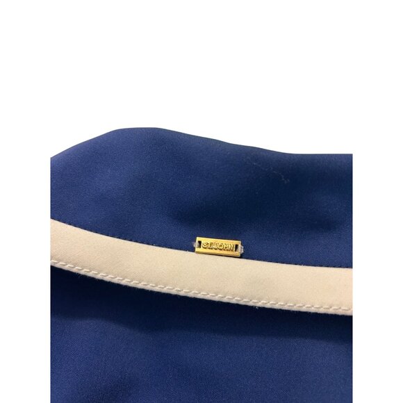 St. John Sport Womens Navy & White Double-Breasted Jacket Small - Picture 4 of 6